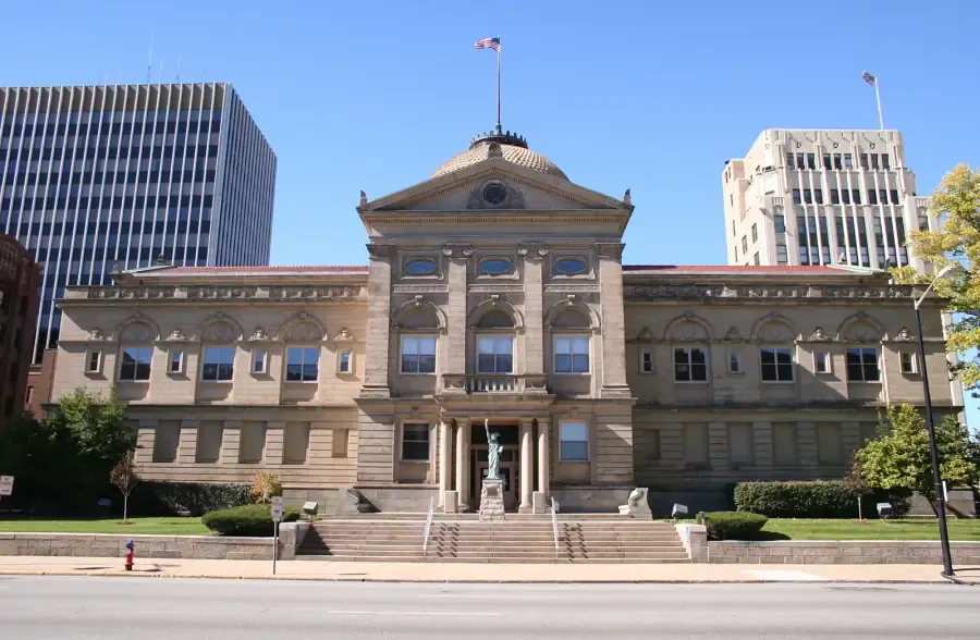 Historic courthouse in downtown South Bend, Indiana