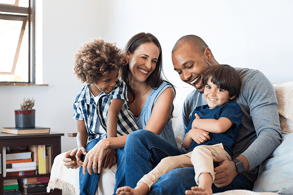 A family enjoying time together outdoors