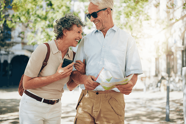 A retired couple enjoying their time together